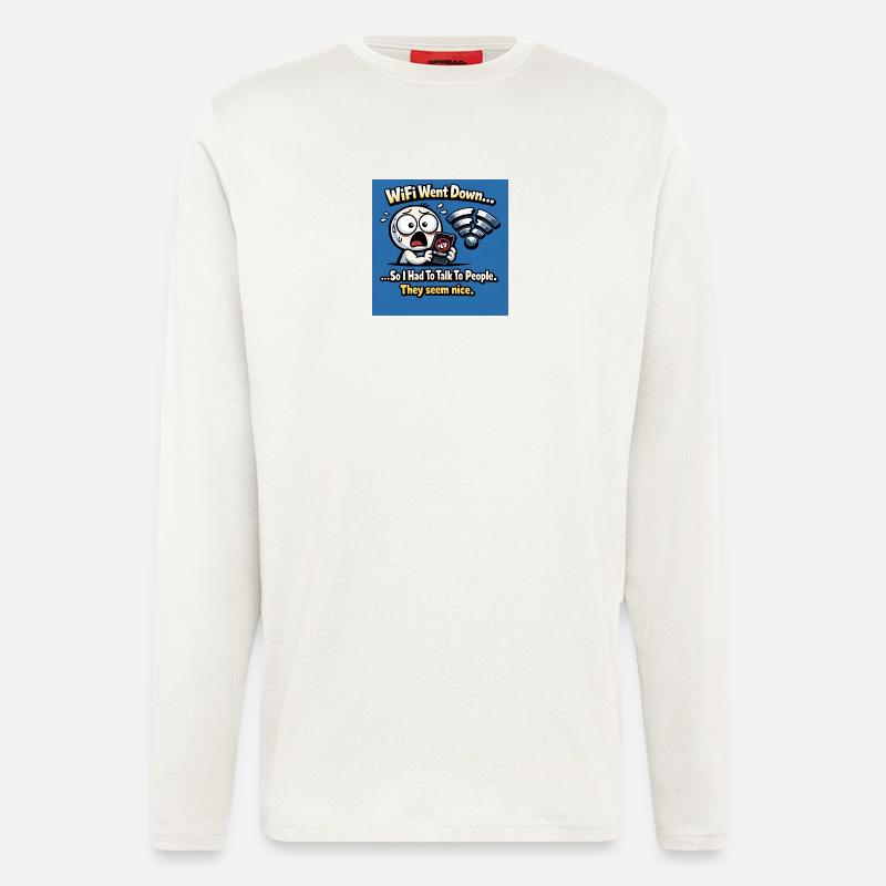 wifi went down - Longsleeve - made by SPREAD  - OFF WHITE