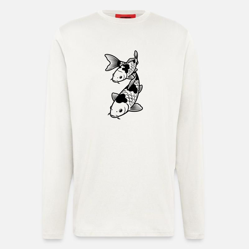 koi carp - Longsleeve - made by SPREAD  - OFF WHITE