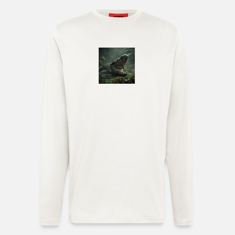 KRASS! Das wilde Krokodil - Langarmshirt - made by SPREAD - OFF WHITE
