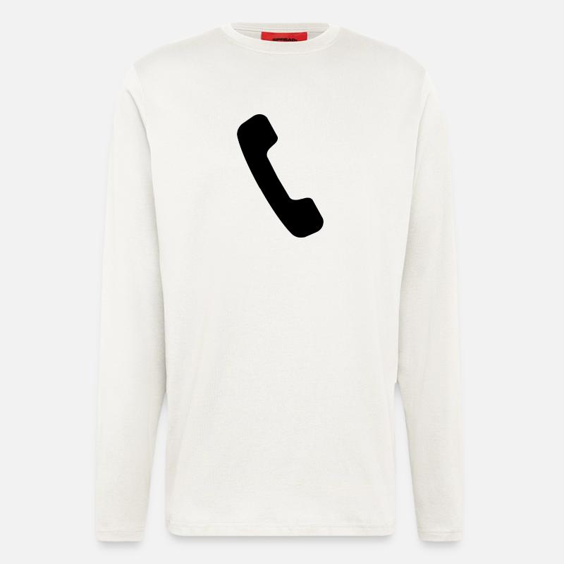 Kabeltelefon - Langarmshirt - made by SPREAD  - OFF WHITE