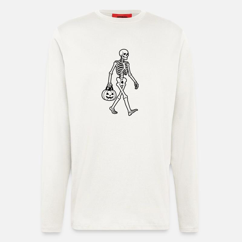 Skeleton Halloween - Longsleeve - made by SPREAD - OFF WHITE