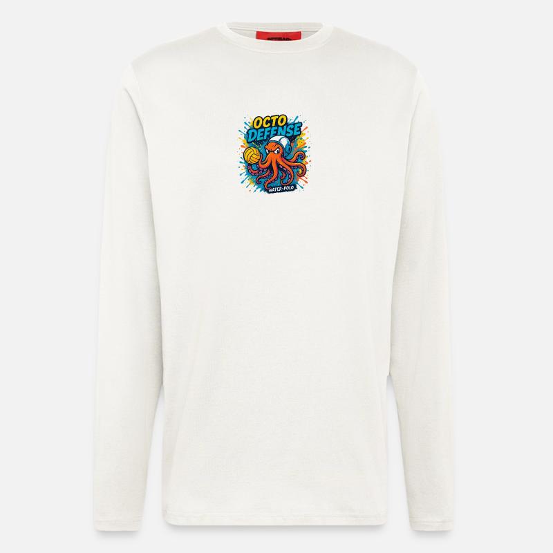 OctoDefense Wasserball - Langarmshirt - made by SPREAD  - OFF WHITE