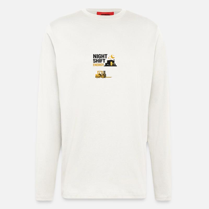 Nachtschicht Energy City Gabelstapler - Langarmshirt - made by SPREAD  - OFF WHITE