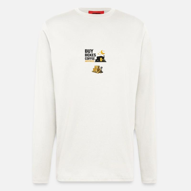 Night Shift Boxes Coffee Antifreeze - Longsleeve - made by SPREAD - OFF WHITE