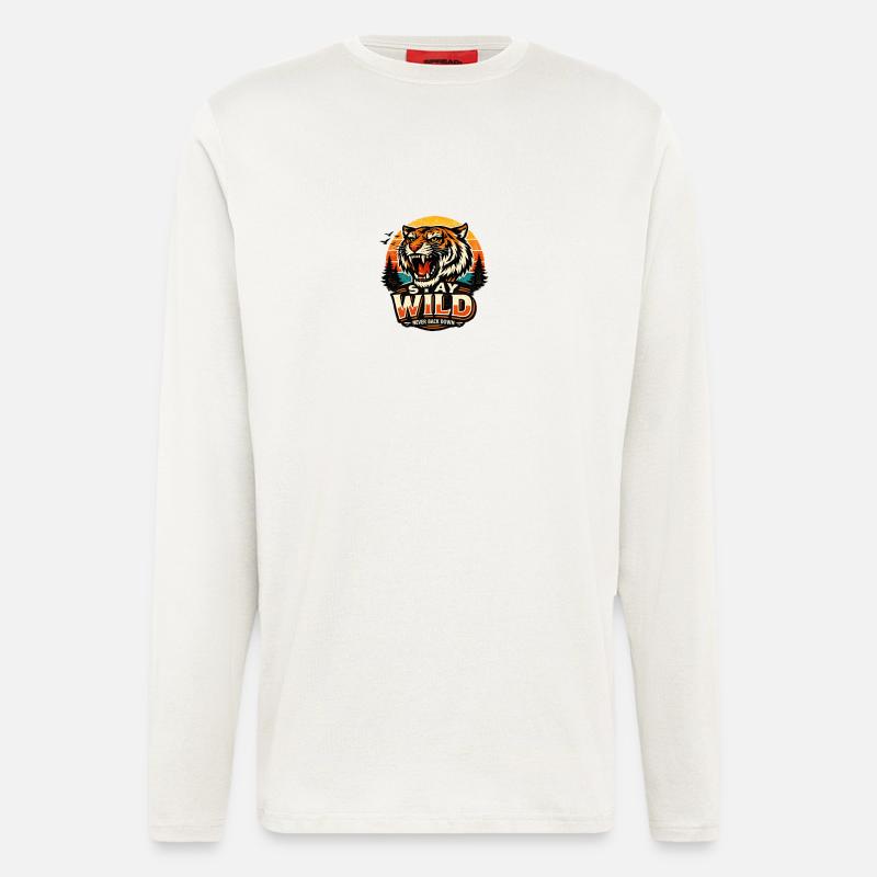 Stay Wild Tiger Sunset - Longsleeve - made by SPREAD  - OFF WHITE