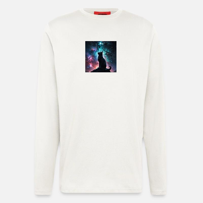 kosmische Katze - Langarmshirt - made by SPREAD  - OFF WHITE