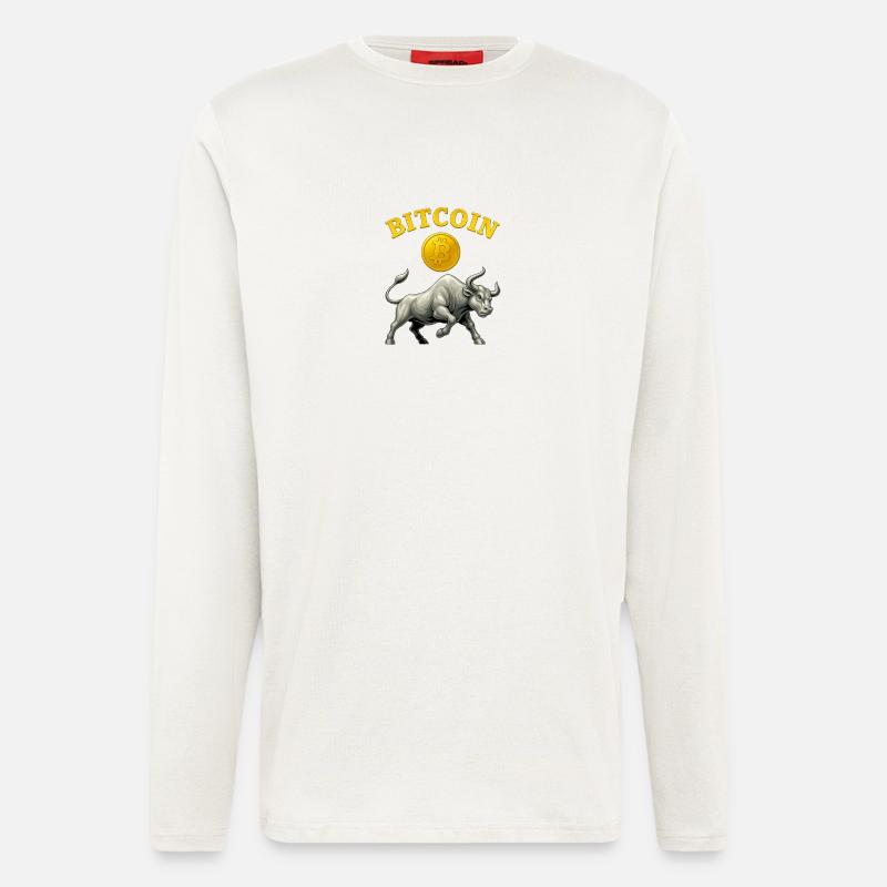 Bitcoin Bull Run - Langarmshirt - made by SPREAD  - OFF WHITE