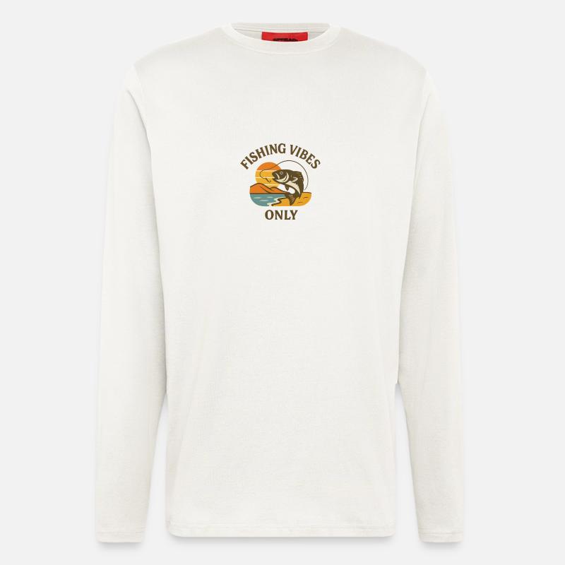 Fishing Vibes Only - Langarmshirt - made by SPREAD  - OFF WHITE