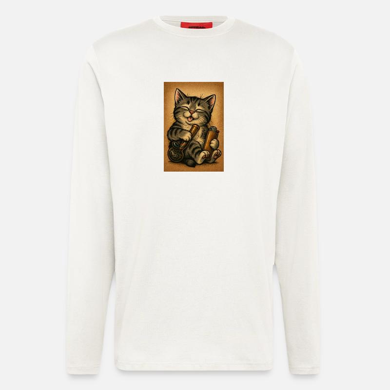 High Kitty Vibes - Langarmshirt - made by SPREAD  - OFF WHITE