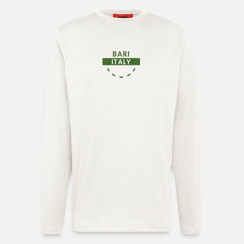 Stadtabzeichen von Bari, Italien - Langarmshirt - made by SPREAD  - OFF WHITE