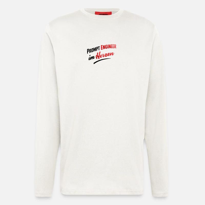 Prompt Engineer im Herzen  - Langarmshirt - made by SPREAD  - OFF WHITE