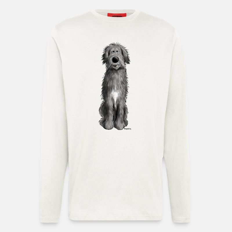 Süßer Irischer Wolfshund - Langarmshirt - made by SPREAD  - OFF WHITE