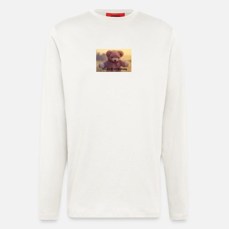 Teddy Bear Hug Print - Longsleeve - made by SPREAD  - OFF WHITE