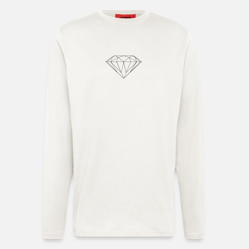 Liams dimond - Manches longues bio décontracté fabriqué en UE - OFF WHITE