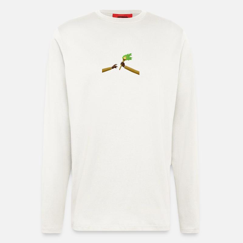 Kongo – Übergang der Flamme Zaire - Langarmshirt - made by SPREAD  - OFF WHITE