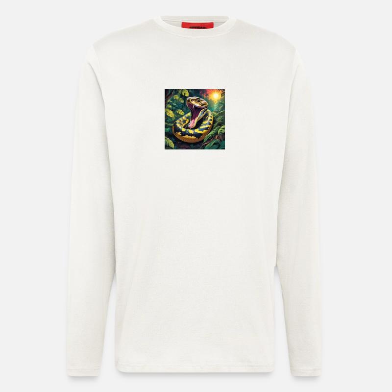Python Schlange - Langarmshirt - made by SPREAD  - OFF WHITE
