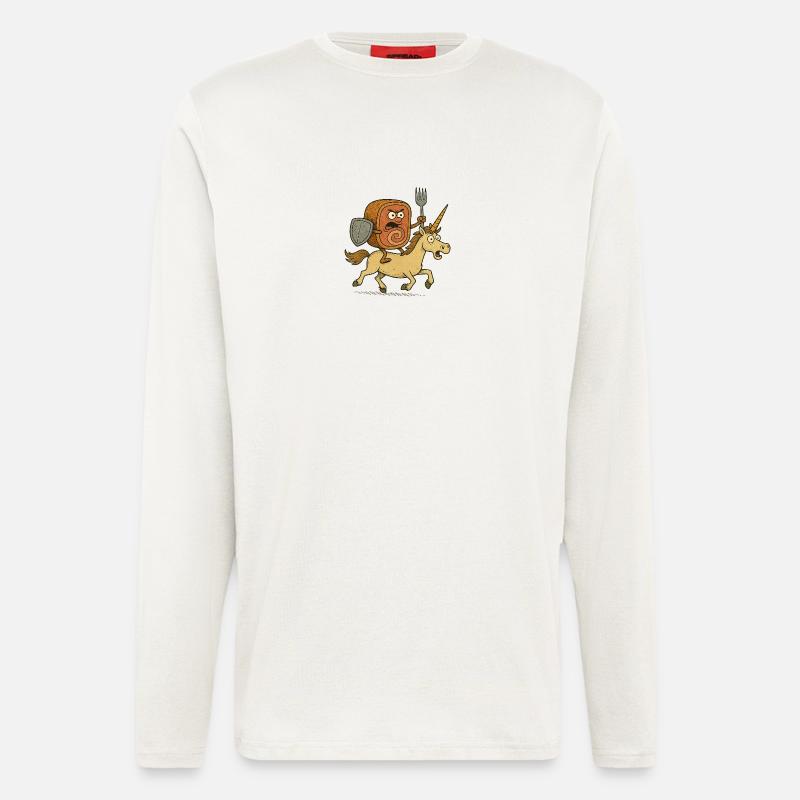 Wurstbrötchen Ritter - Langarmshirt - made by SPREAD  - OFF WHITE