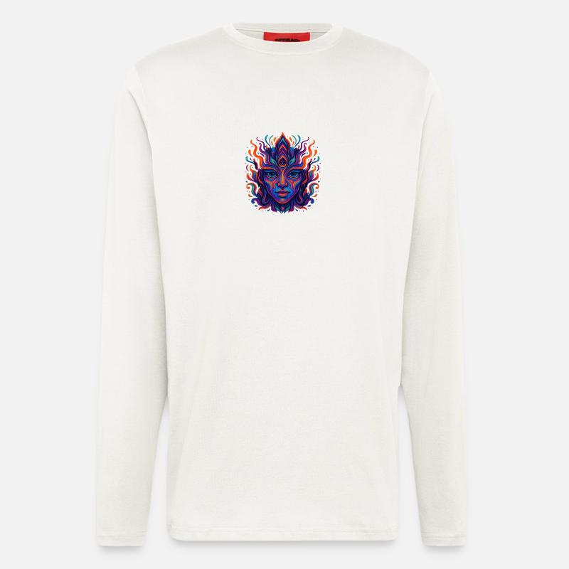 Psychedelische Farbenexplosion - Langarmshirt - made by SPREAD  - OFF WHITE