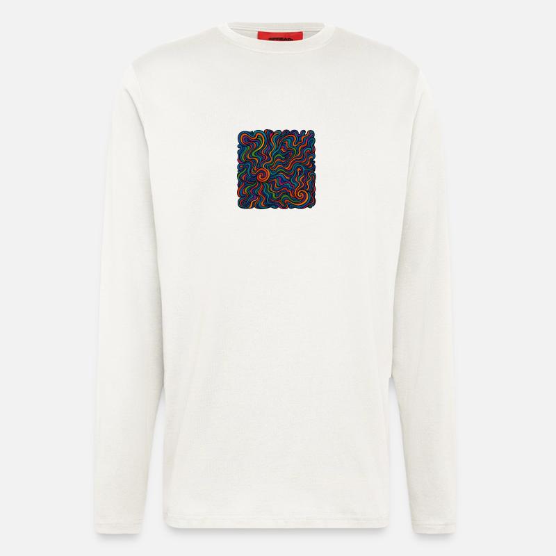 Psychedelische Grafik - Langarmshirt - made by SPREAD  - OFF WHITE