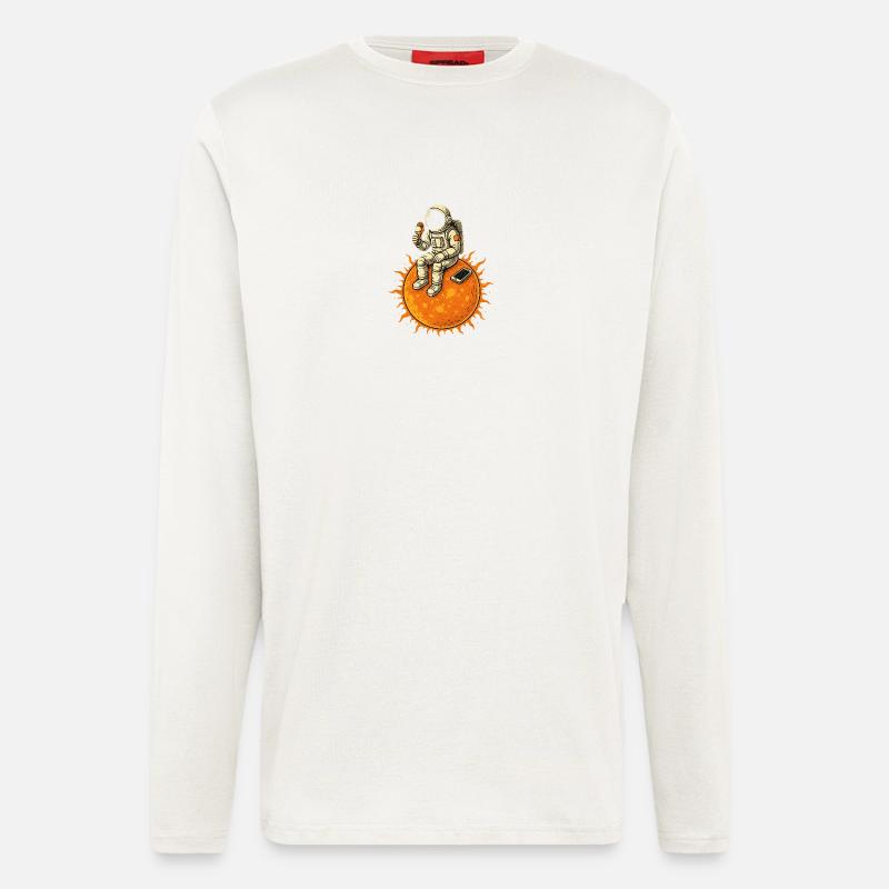 Astronaut auf der Sonne - Langarmshirt - made by SPREAD  - OFF WHITE