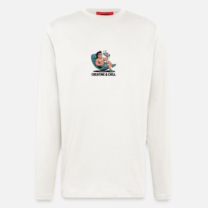 Creatine & Chill - Langarmshirt - made by SPREAD  - OFF WHITE
