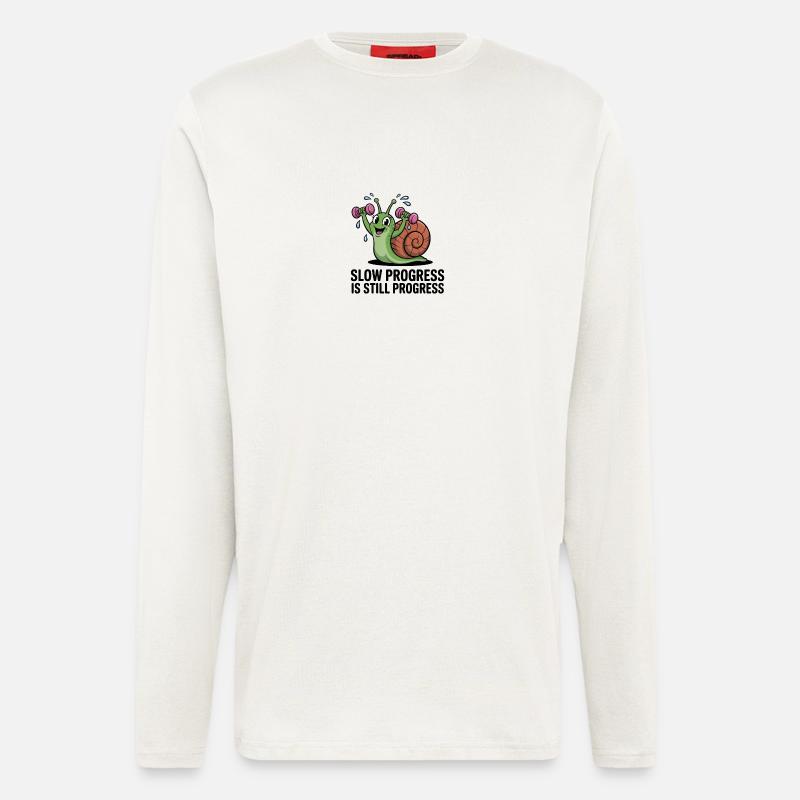 Slow Progress is still Progress - Langarmshirt - made by SPREAD  - OFF WHITE
