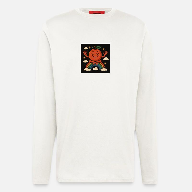 Regenbogen orange - Langarmshirt - made by SPREAD  - OFF WHITE