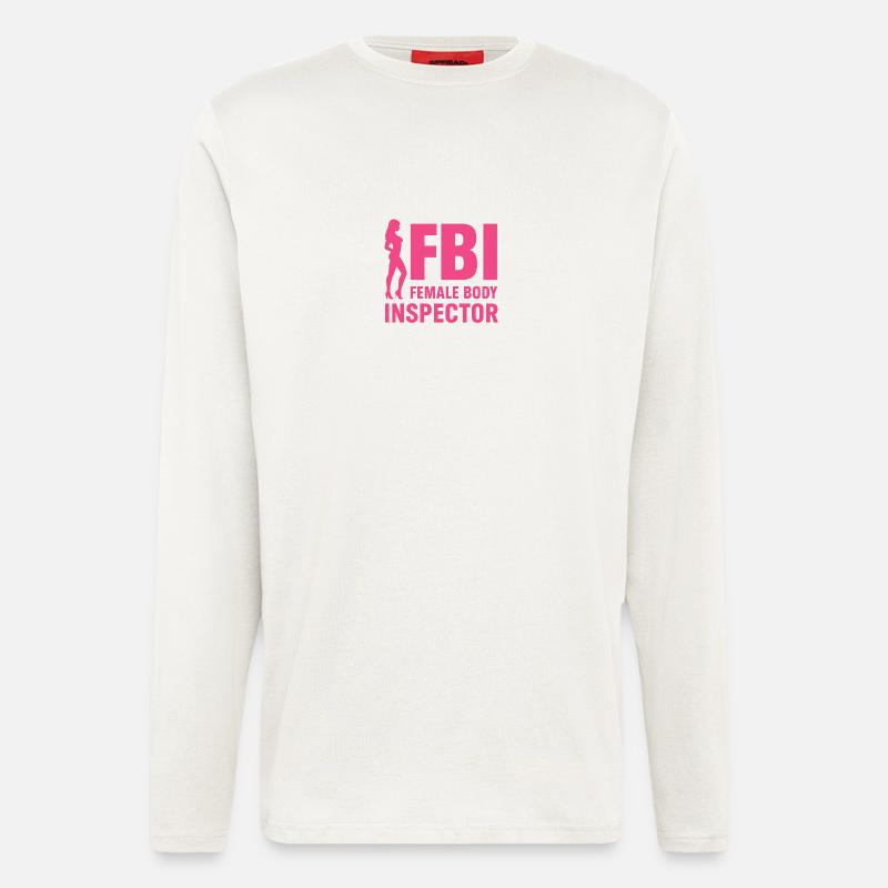 FBI-Körperinspektorin - Langarmshirt - made by SPREAD  - OFF WHITE