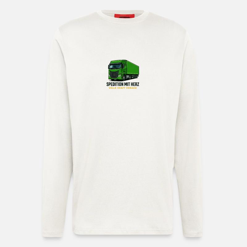 Spedition mit Herz - Langarmshirt - made by SPREAD  - OFF WHITE