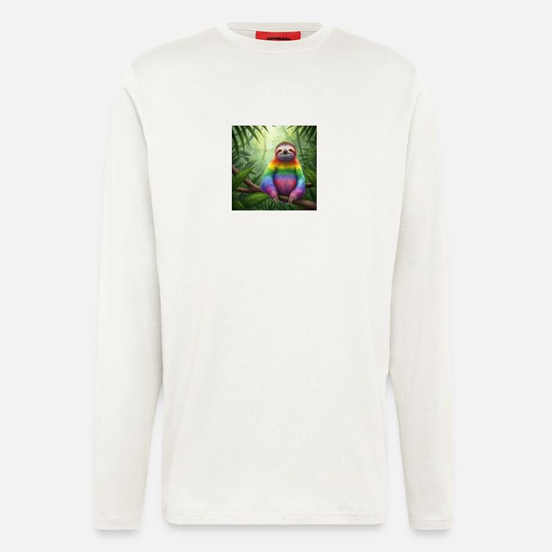 Faultier Wanderer STOLZ - Langarmshirt - made by SPREAD  - OFF WHITE