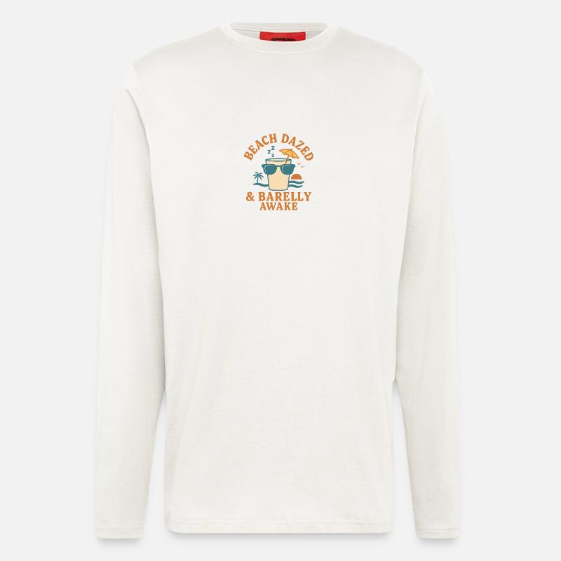 Beach Dazed & Barely Awake - Langarmshirt - made by SPREAD  - OFF WHITE
