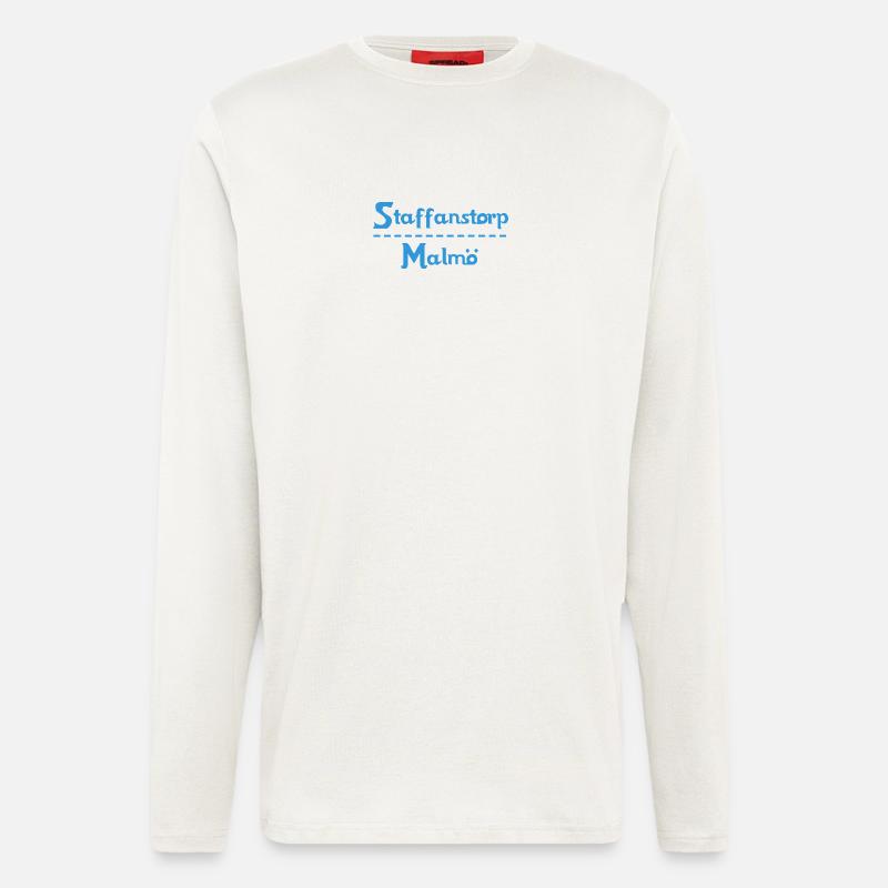 Staffanstorp – Malmö Himmelblaues Design - Langarmshirt - made by SPREAD  - OFF WHITE
