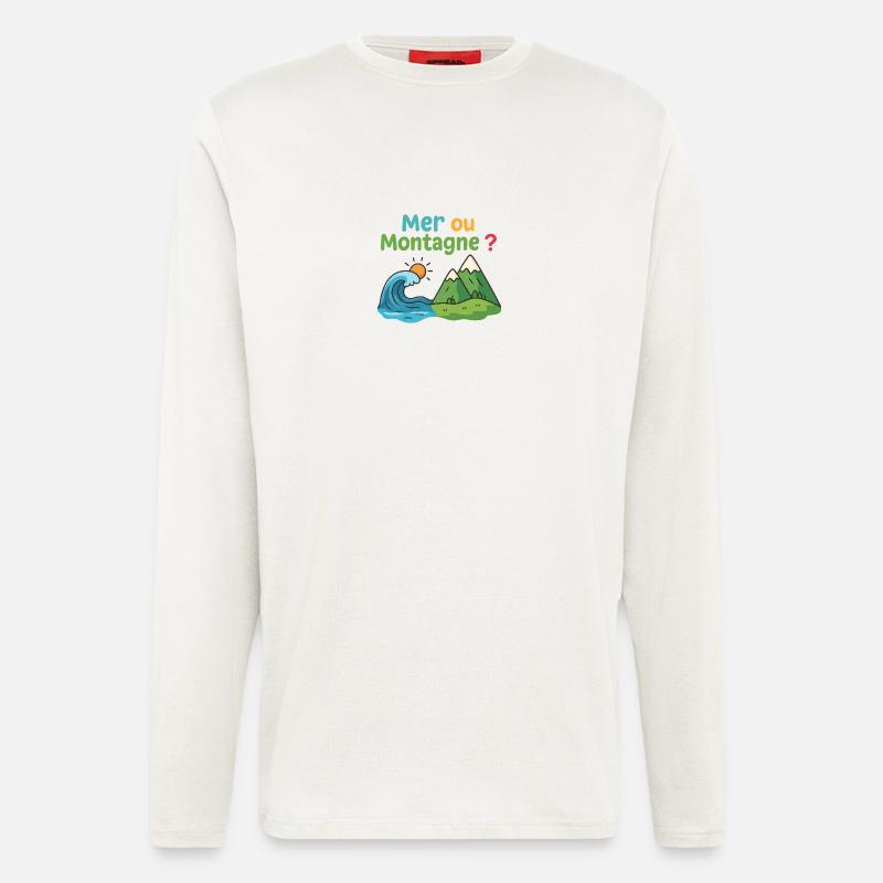 Meer oder Berg - Langarmshirt - made by SPREAD  - OFF WHITE