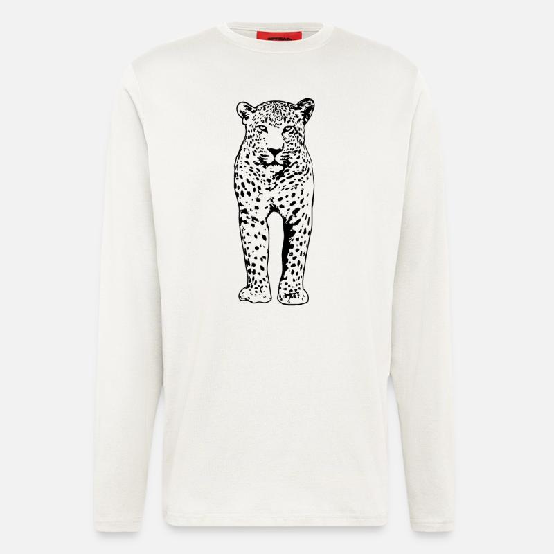 Leopard - Langarmshirt - made by SPREAD  - OFF WHITE