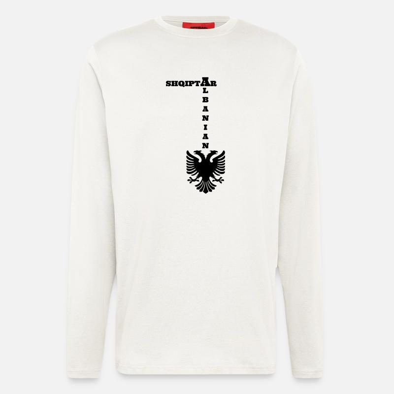 shqiptar_albanian_v2_b - Langarmshirt - made by SPREAD - OFF WHITE