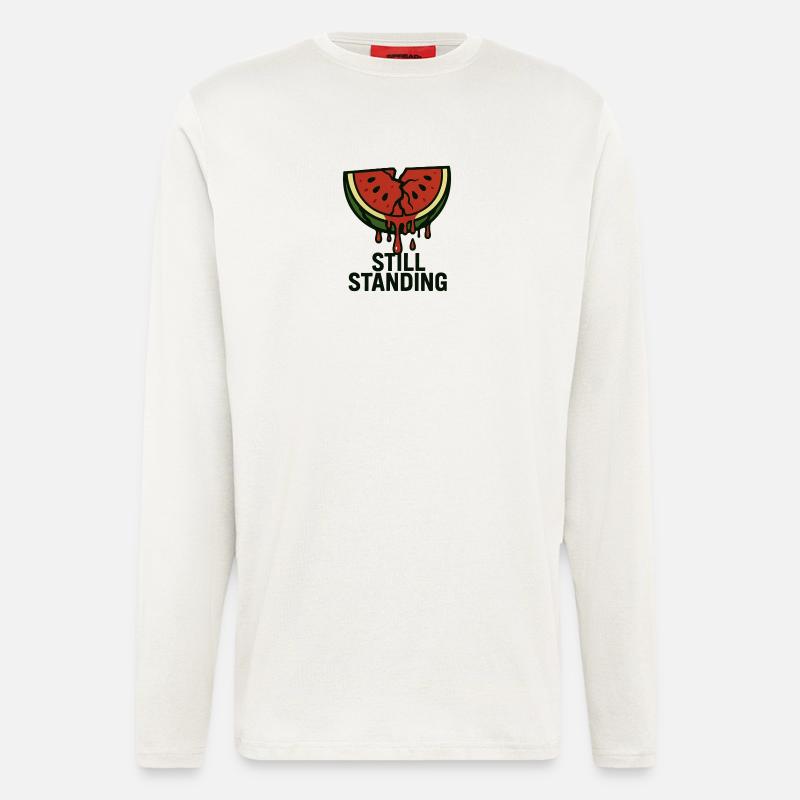 Wassermelone - Still Standing - Langarmshirt - made by SPREAD  - OFF WHITE