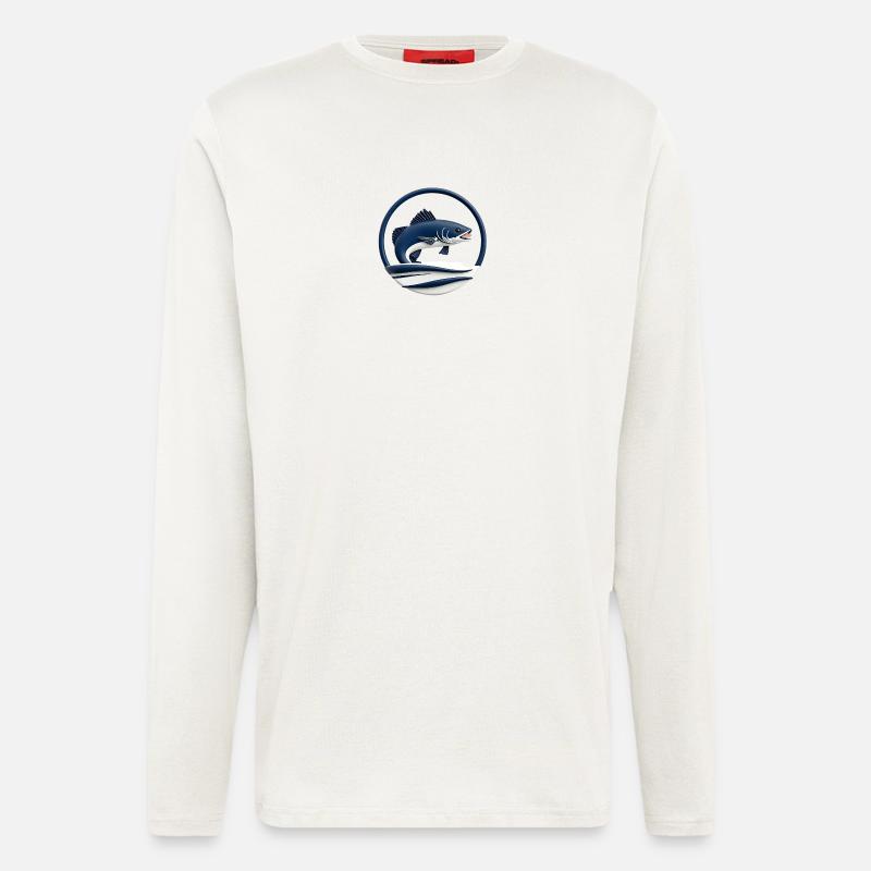 Fish in a Circle – Nature Design - Longsleeve - made by SPREAD - OFF WHITE