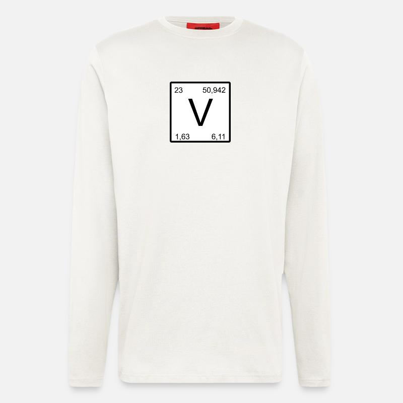 Vanadium V-Element Vanadium Design - Longsleeve - made by SPREAD  - OFF WHITE
