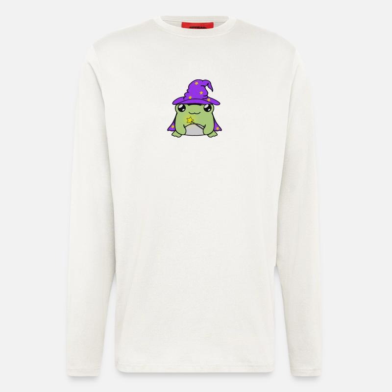 Wizard frog with hat - Longsleeve - made by SPREAD  - OFF WHITE