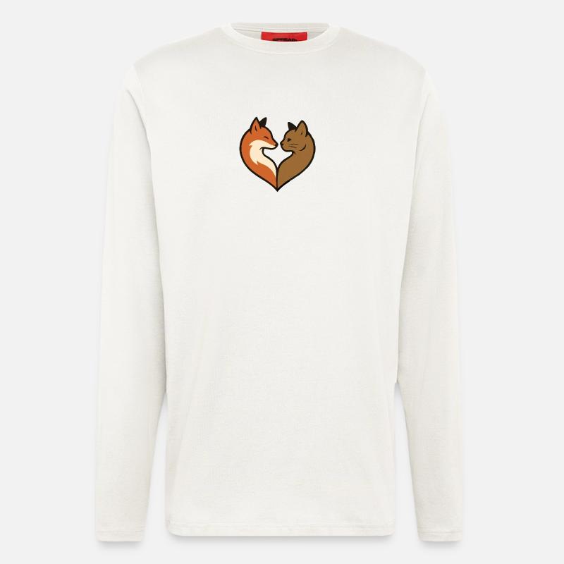 Tierherzform - Langarmshirt - made by SPREAD  - OFF WHITE