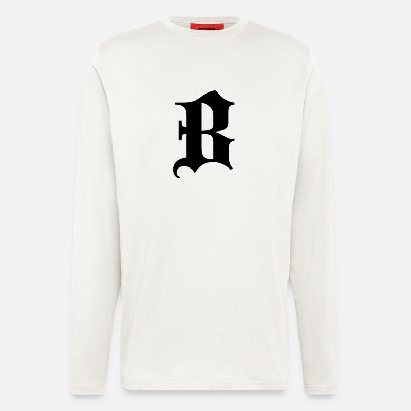 Ornate Gothic B monogram - Longsleeve - made by SPREAD  - OFF WHITE