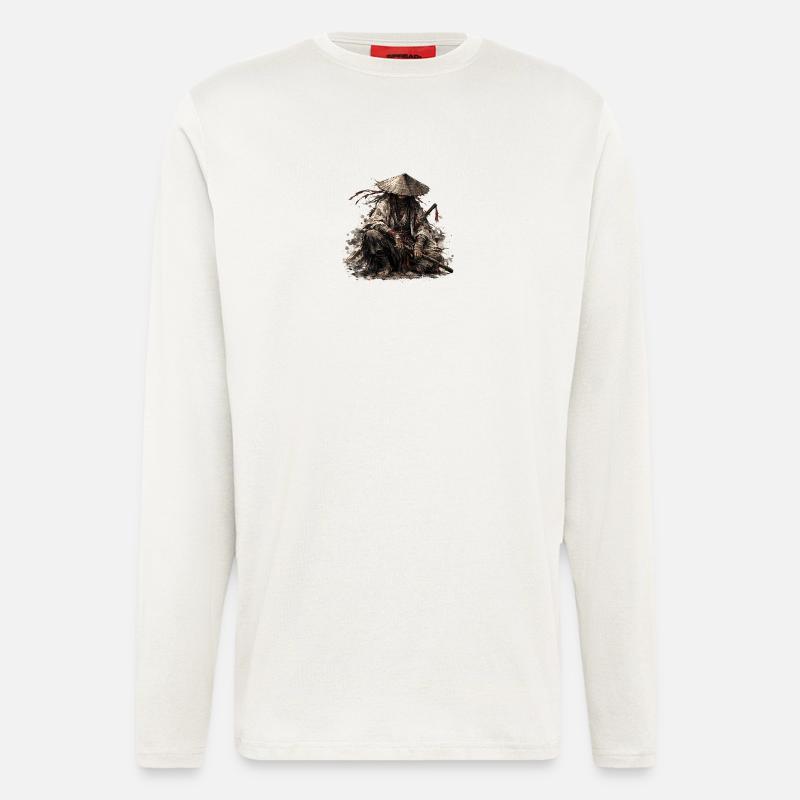 Shadow Ronin Samurai - Langarmshirt - made by SPREAD  - OFF WHITE