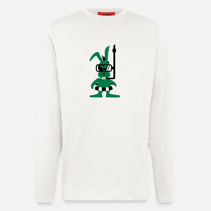 Diver bunny (3c) - Longsleeve - made by SPREAD  - OFF WHITE