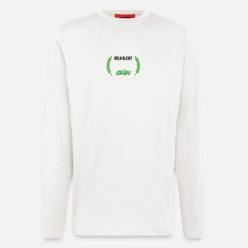 Koeln_bleibt_gruen_-_kranz_ - Langarmshirt - made by SPREAD  - OFF WHITE