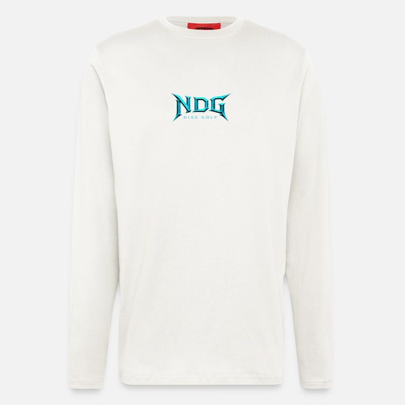 NDG Disc Golf Eislogo-Licht - Langarmshirt - made by SPREAD - OFF WHITE