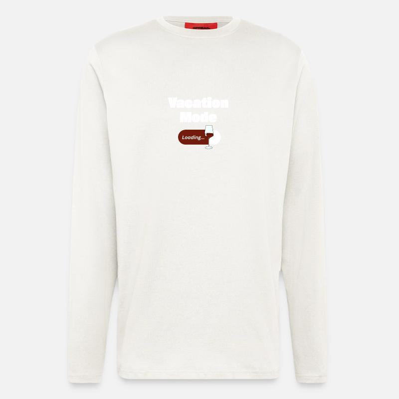 Vacation Mode On – Wine with Loading Bar (light) - Longsleeve - made by SPREAD  - OFF WHITE