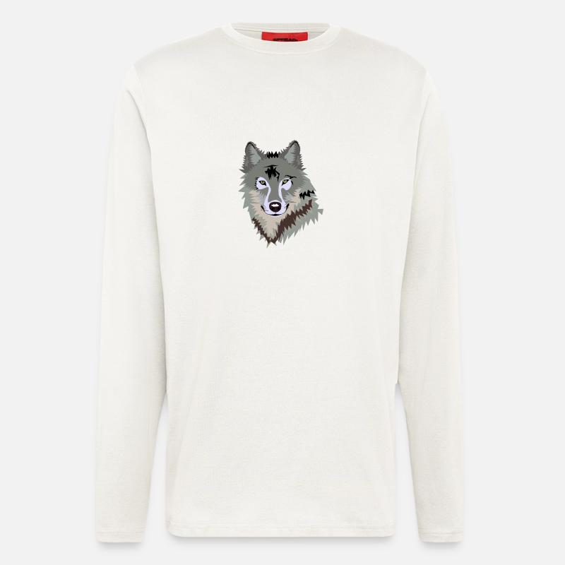 wolf - Longsleeve - made by SPREAD  - OFF WHITE