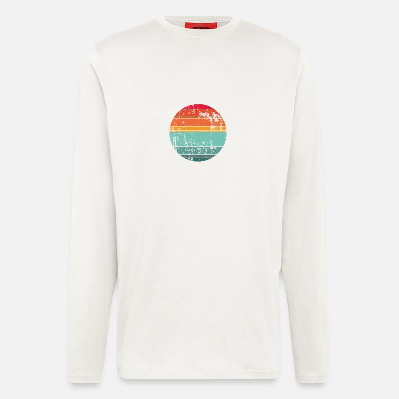 Retro Sunset Background Circle - Longsleeve - made by SPREAD  - OFF WHITE