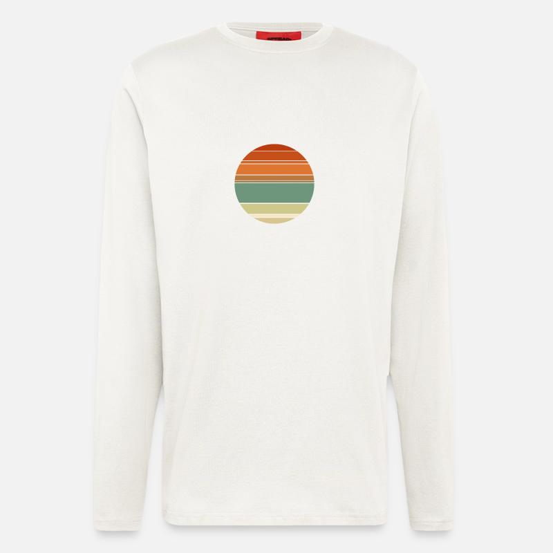 Retro Sunset Background Circle - Longsleeve - made by SPREAD  - OFF WHITE