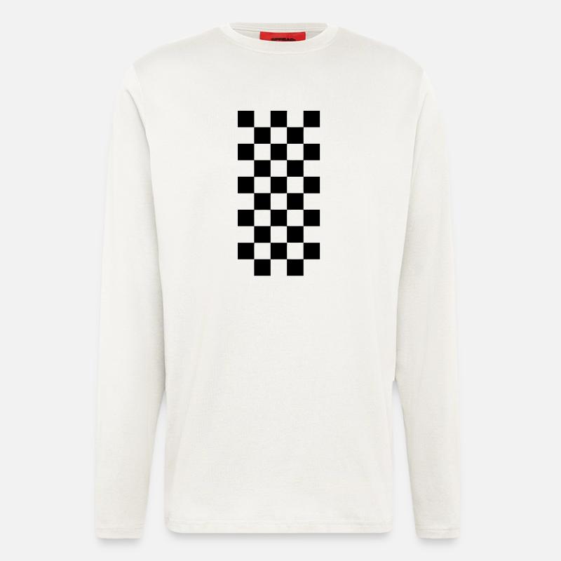 racing flag - Langarmshirt - made by SPREAD  - OFF WHITE
